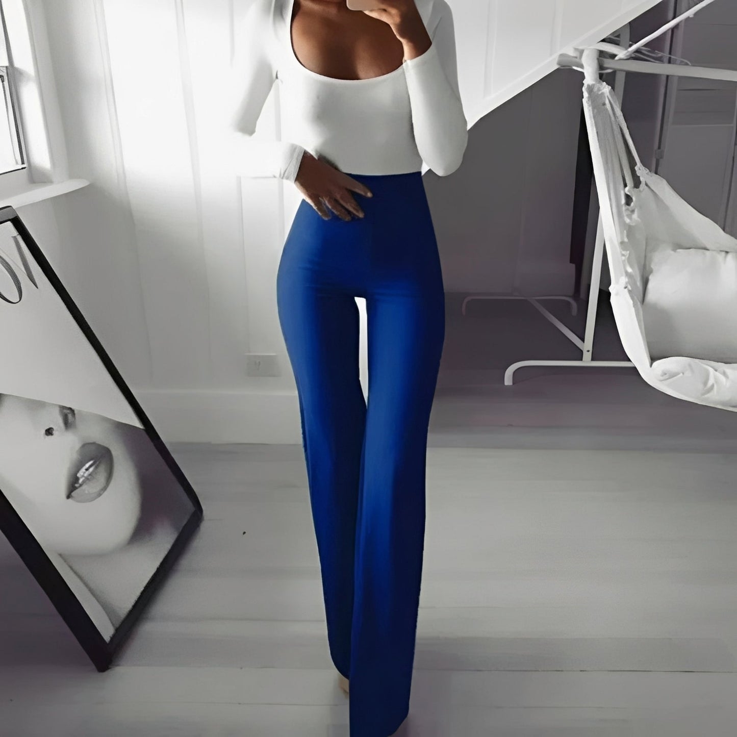 Pantaloni Donna Elastici Vita Alta Comfort