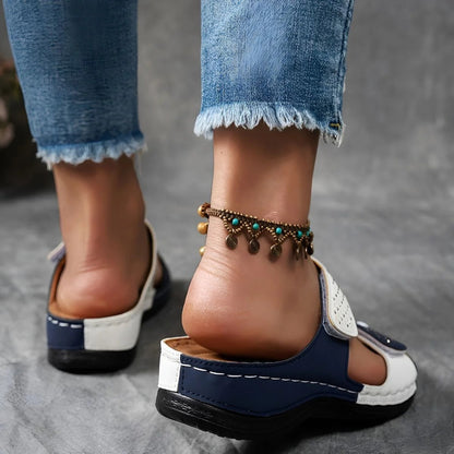 Sandali Donna Ortopedici con Chiusura a Velcro