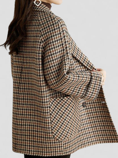 Cappotto Uomo Oversize Invernale Doppio Bottone Fantasia Quadri