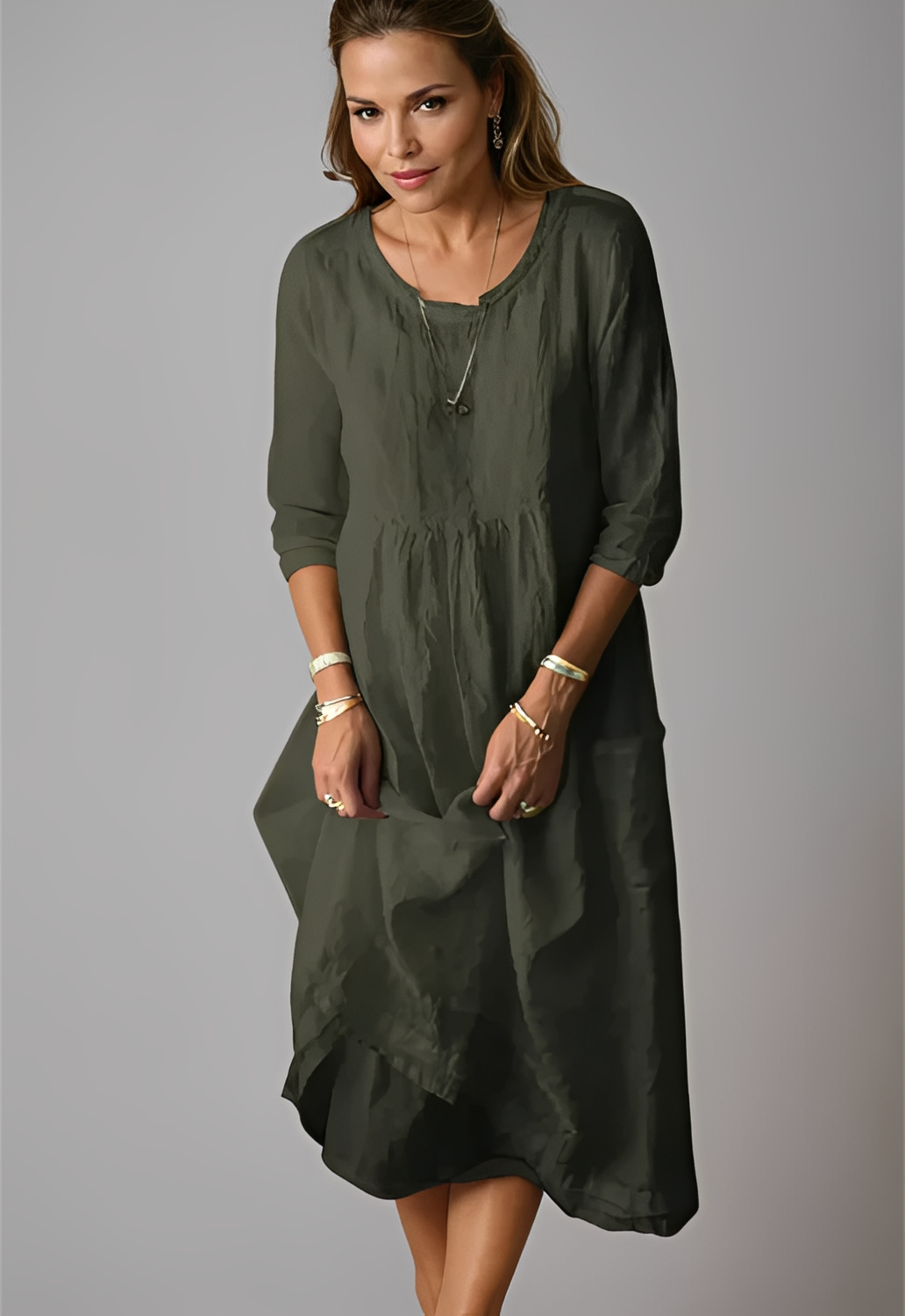 Abito Donna Morbido Manica Taglio Ampio - Brentozzi