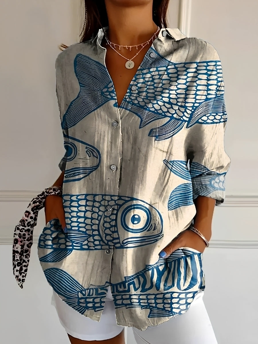 Camicia Donna Elegante con Bottoni Slim Fit