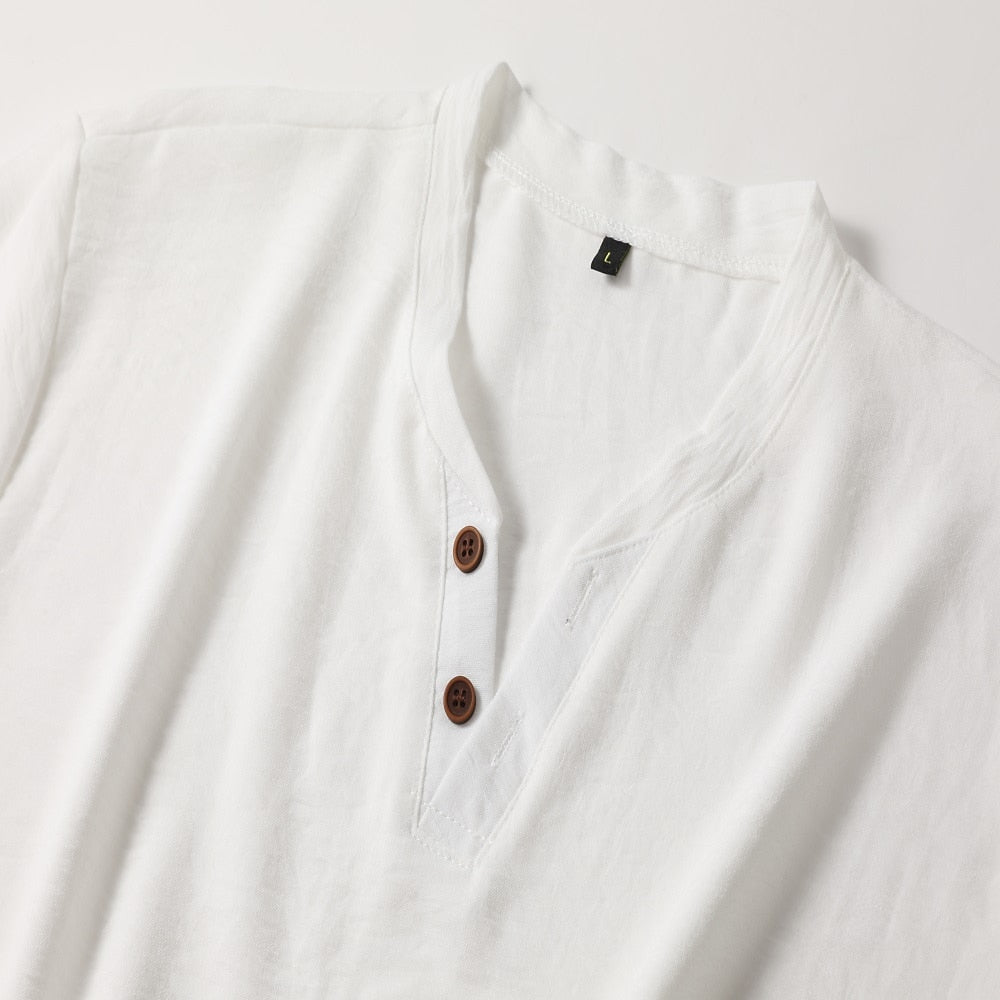 Camicia Uomo Scollo a V Senza Chiusura Frontale - Brentozzi
