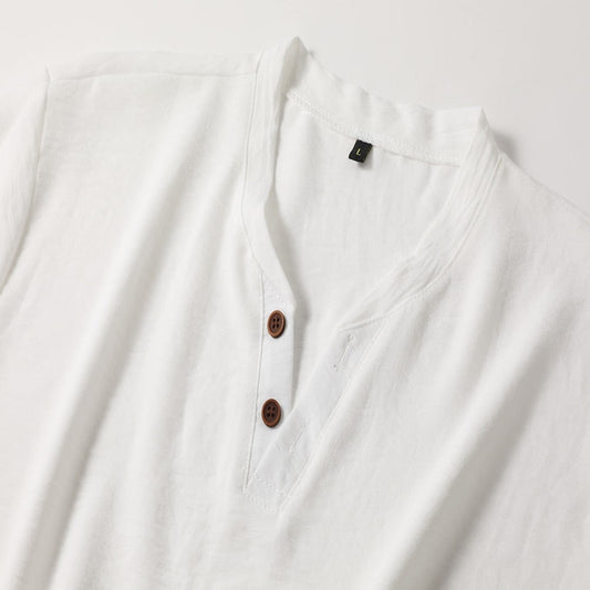 Camicia Uomo Scollo a V Senza Chiusura Frontale - Brentozzi
