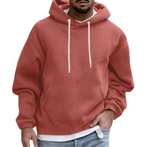 Felpa Uomo con Cappuccio e Tasche Vestibilità Comfort