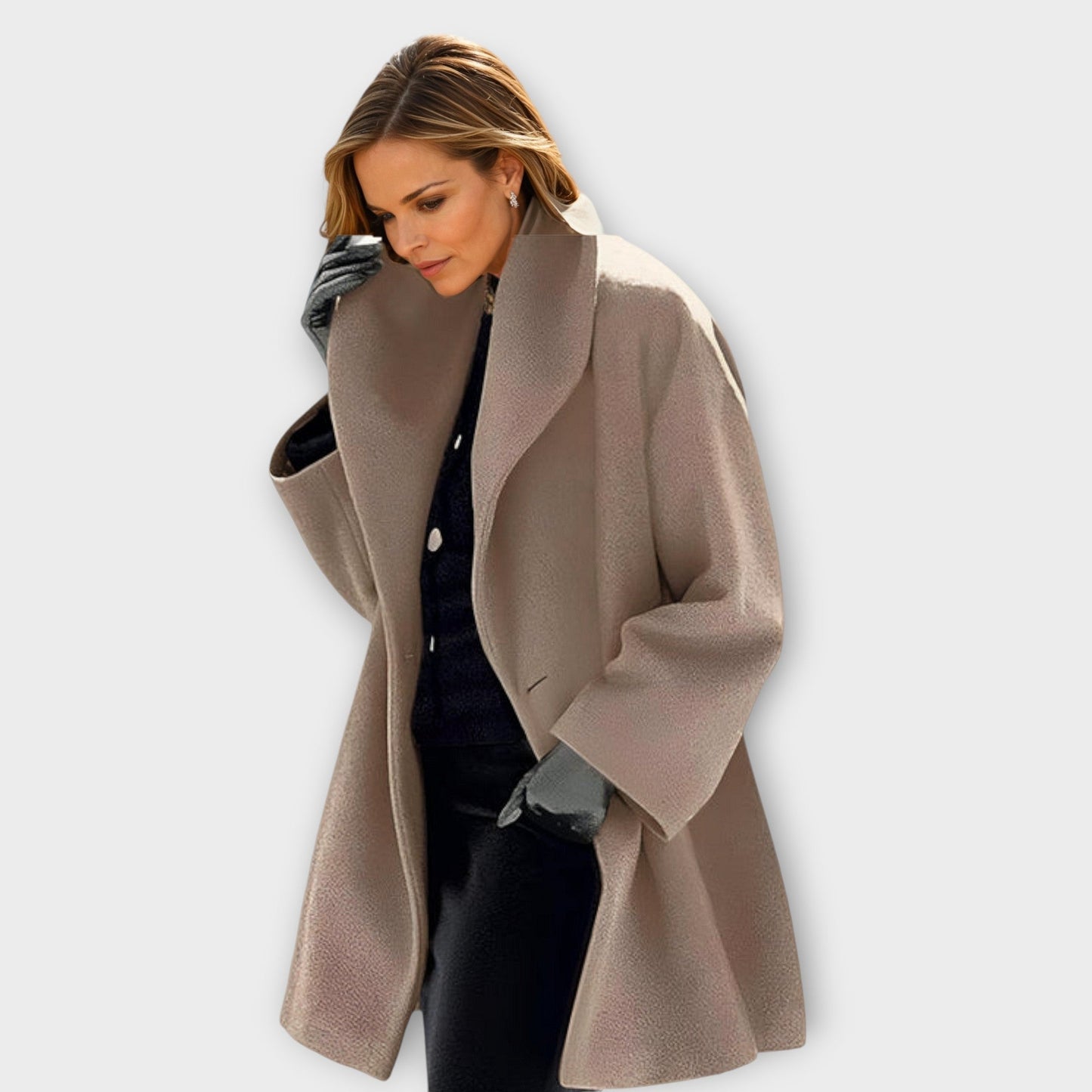 Cappotto Uomo Taglia Grande Vestibilità Ampia Colletto Largo