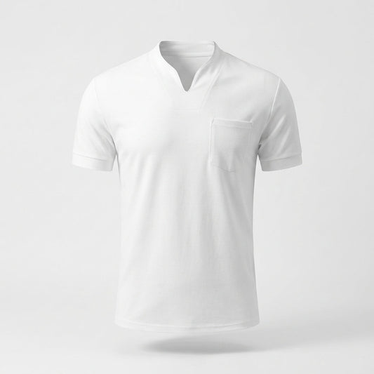 T-shirt Uomo Cotone Scollo a V Minimal Manica Corta - Brentozzi