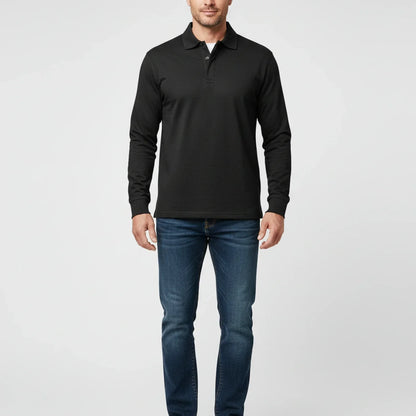 Polo Uomo Manica Lunga Classica Cotone