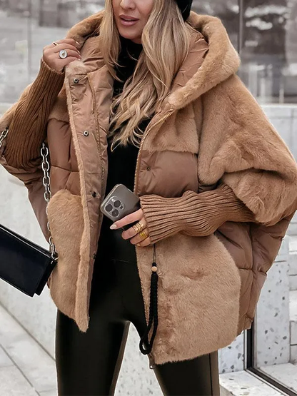 Giacca Bomber Donna con Cappuccio Taglio Moda