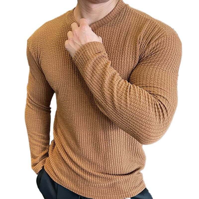 Maglione Uomo Maglia Girocollo Stile Casual