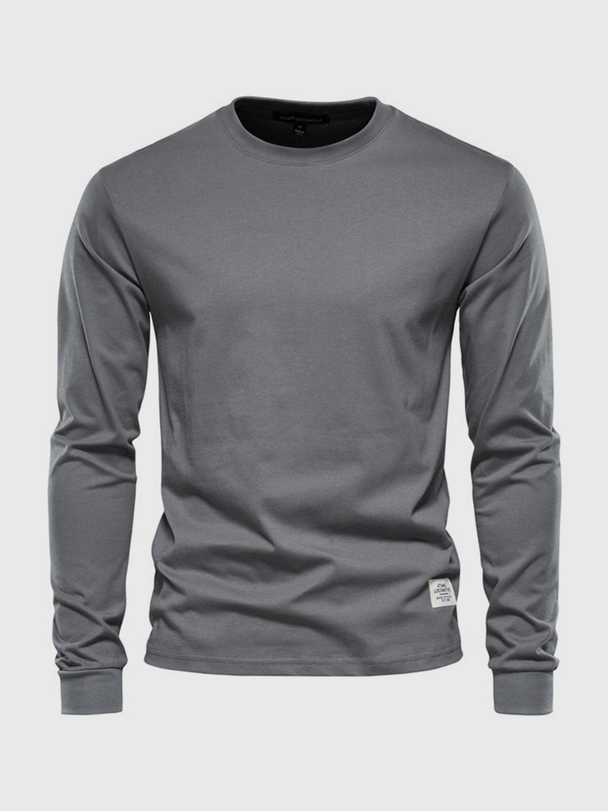 Maglia Manica Lunga Uomo Cotone Girocollo Casual Comoda