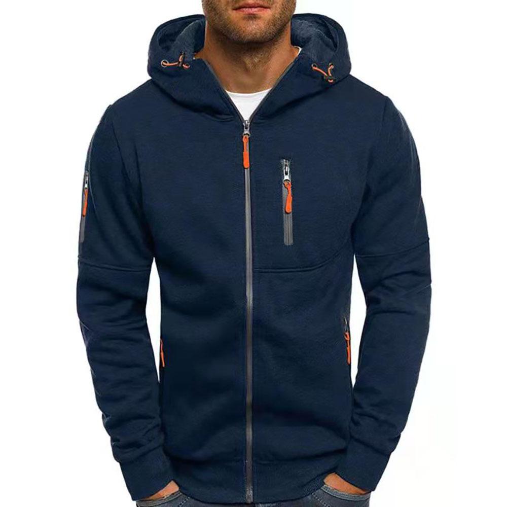 Felpa Uomo con Cappuccio e Zip Stile Sportivo