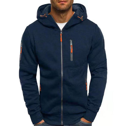 Felpa Uomo con Cappuccio e Zip Stile Sportivo