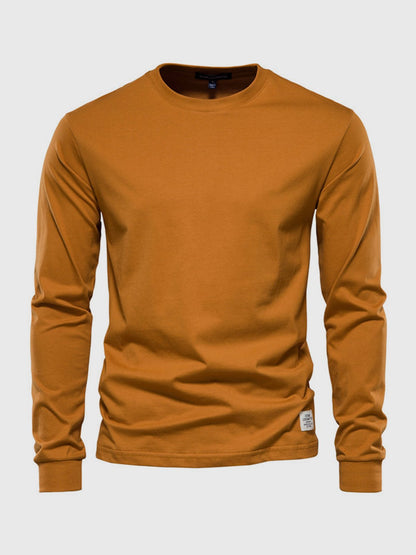 Maglia Manica Lunga Uomo Cotone Girocollo Casual Comoda