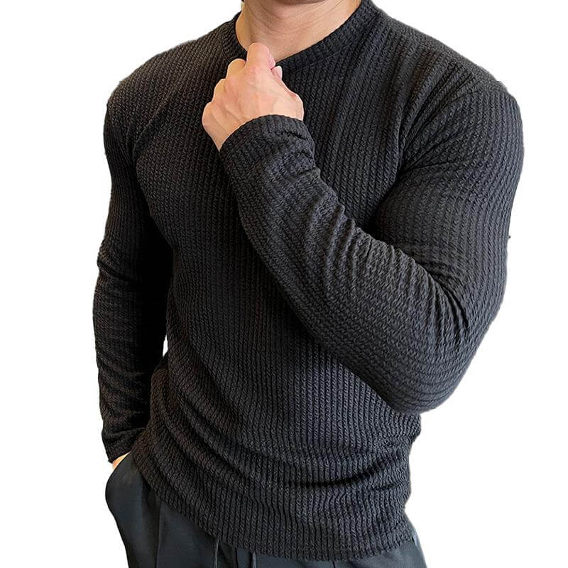 Maglione Uomo Maglia Girocollo Stile Casual