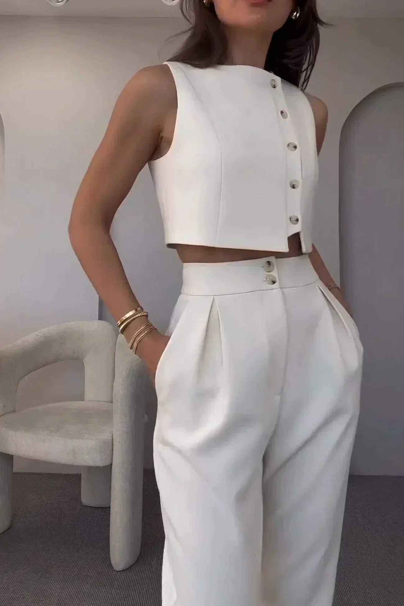 Coordinato Donna Classico e Pantaloni Vita Alta - Brentozzi