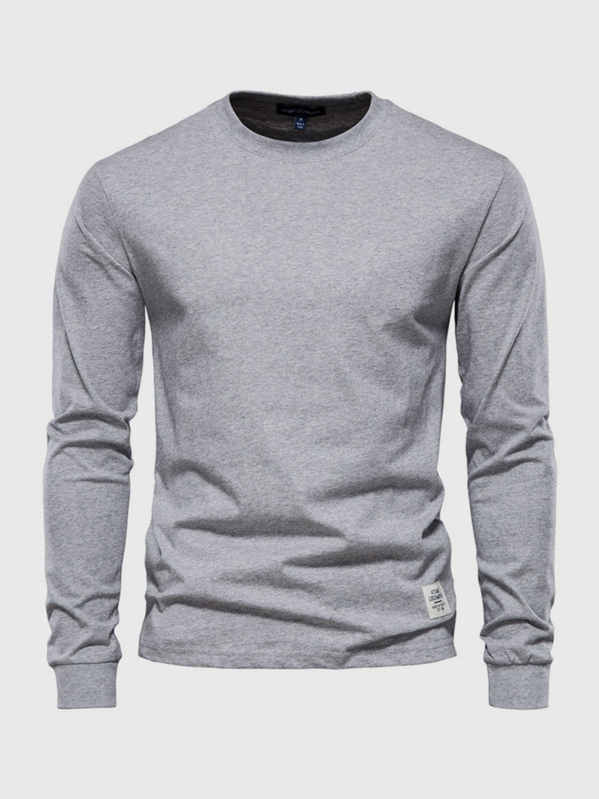 Maglia Manica Lunga Uomo Cotone Girocollo Casual Comoda