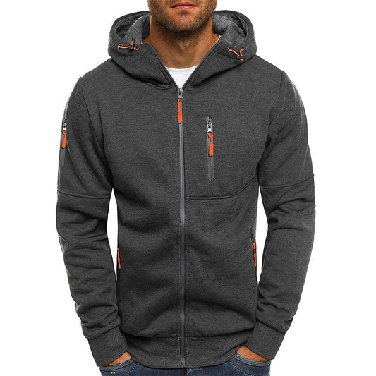 Felpa Uomo con Cappuccio e Zip Stile Sportivo - Brentozzi