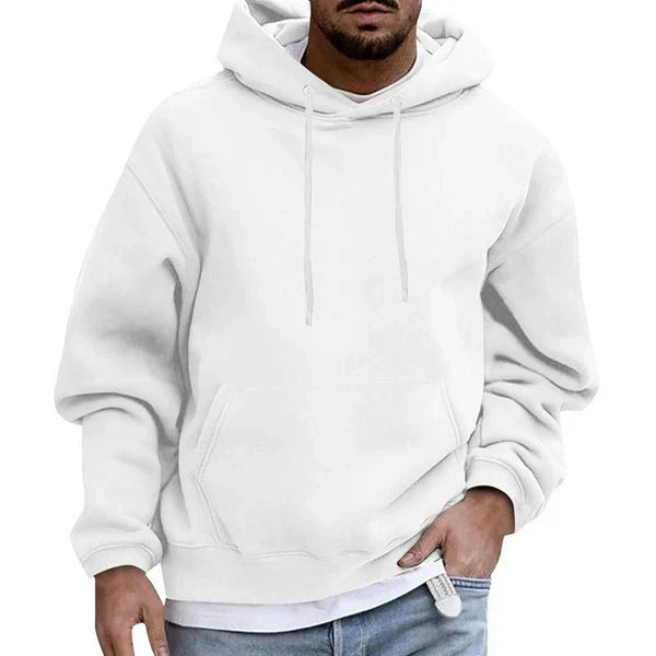 Felpa Uomo con Cappuccio e Tasche Vestibilità Comfort