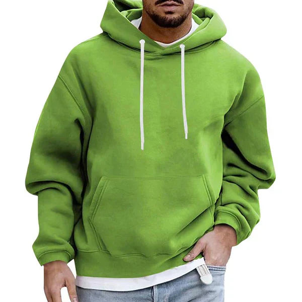 Felpa Uomo con Cappuccio e Tasche Vestibilità Comfort