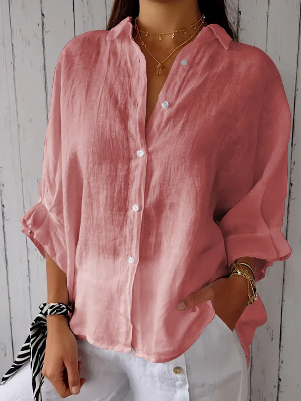 Camicia Donna Elegante con Bottoni Stile Classico