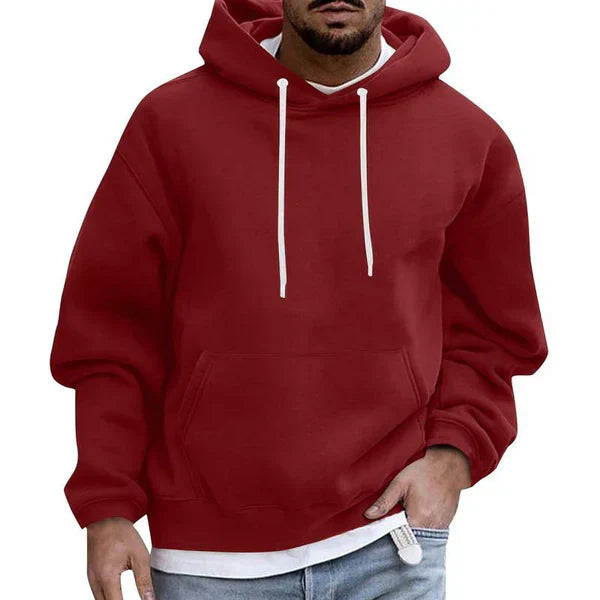 Felpa Uomo con Cappuccio e Tasche Vestibilità Comfort