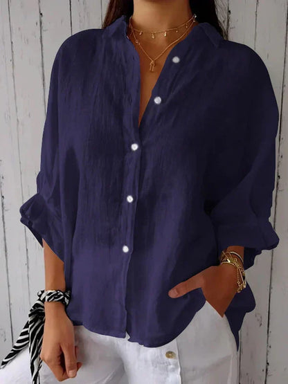 Camicia Donna Elegante con Bottoni Stile Classico