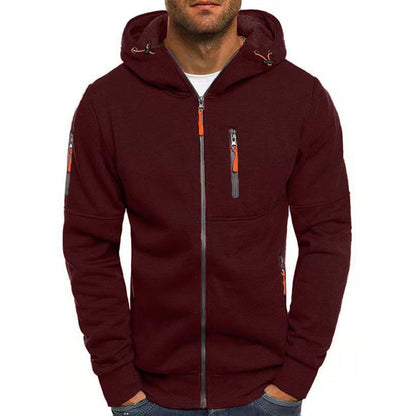 Felpa Uomo con Cappuccio e Zip Stile Sportivo