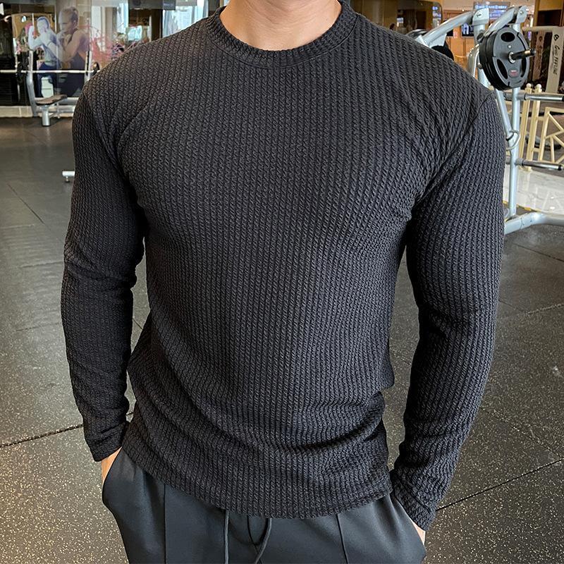 Maglione Uomo Maglia Girocollo Stile Casual