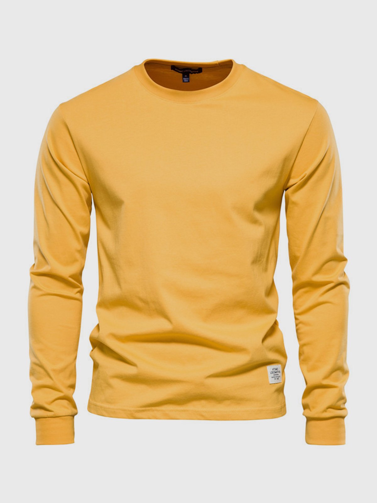 Maglia Manica Lunga Uomo Cotone Girocollo Casual Comoda