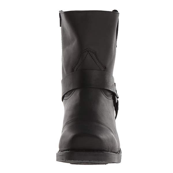 Stivali Cowboy Uomo in Pelle Borchiati Punta Quadrata con Zip