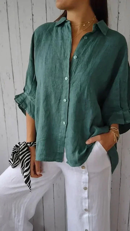 Camicia Donna Elegante con Bottoni Stile Classico