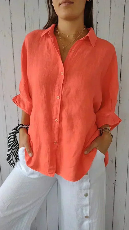 Camicia Donna Elegante con Bottoni Stile Classico