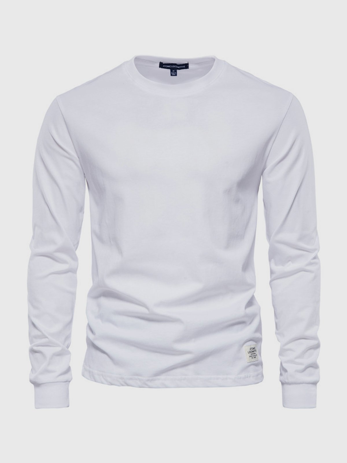 Maglia Manica Lunga Uomo Cotone Girocollo Casual Comoda