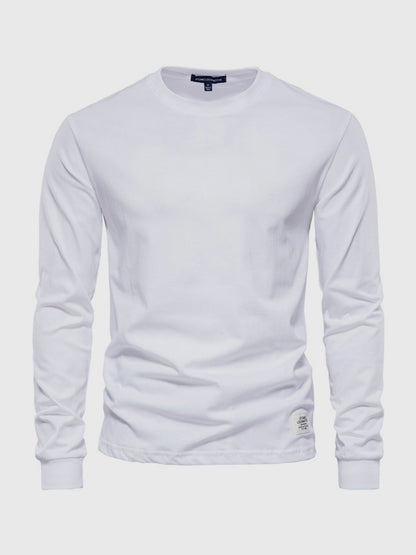 Maglia Manica Lunga Uomo Cotone Girocollo Casual Comoda