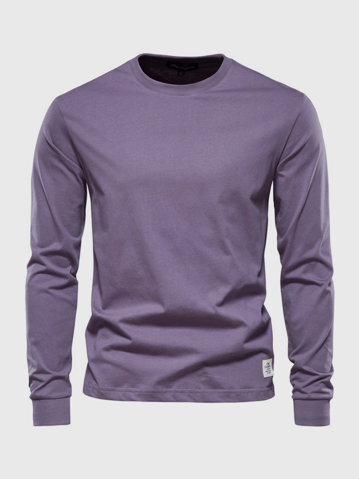 Maglia Manica Lunga Uomo Cotone Girocollo Casual Comoda