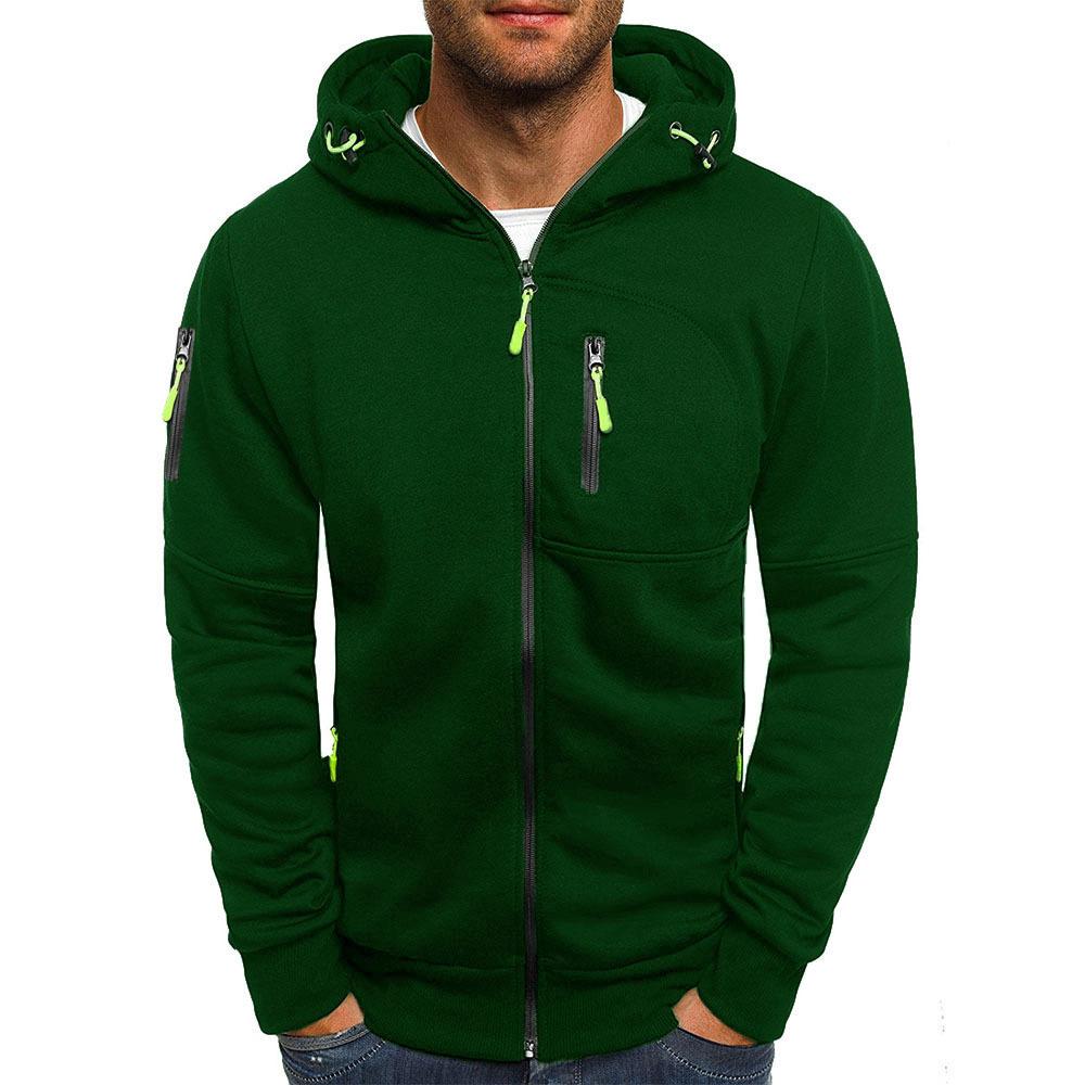 Felpa Uomo con Cappuccio e Zip Stile Sportivo