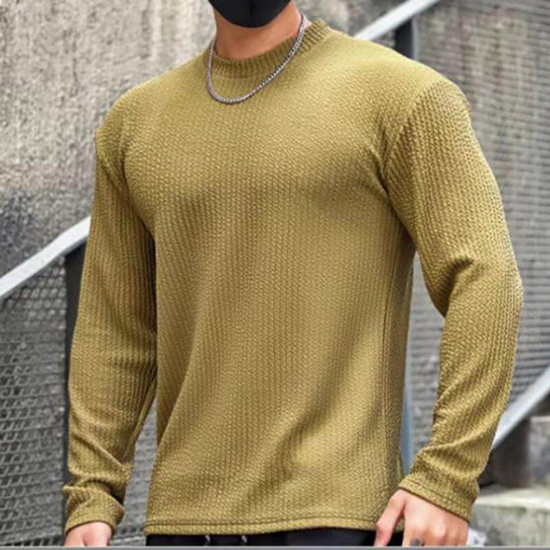 Maglione Uomo Maglia Girocollo Stile Casual