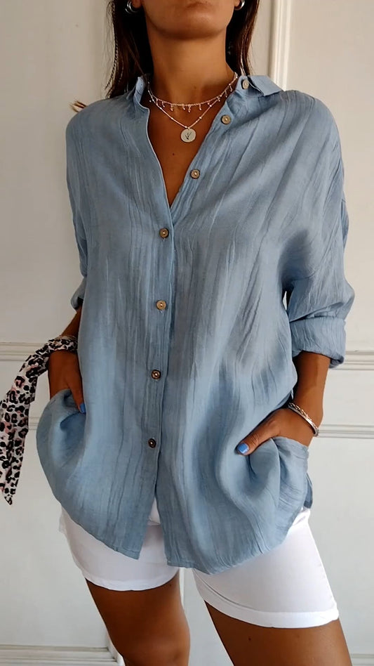 Camicia Donna Manica Lunga Casual - Brentozzi