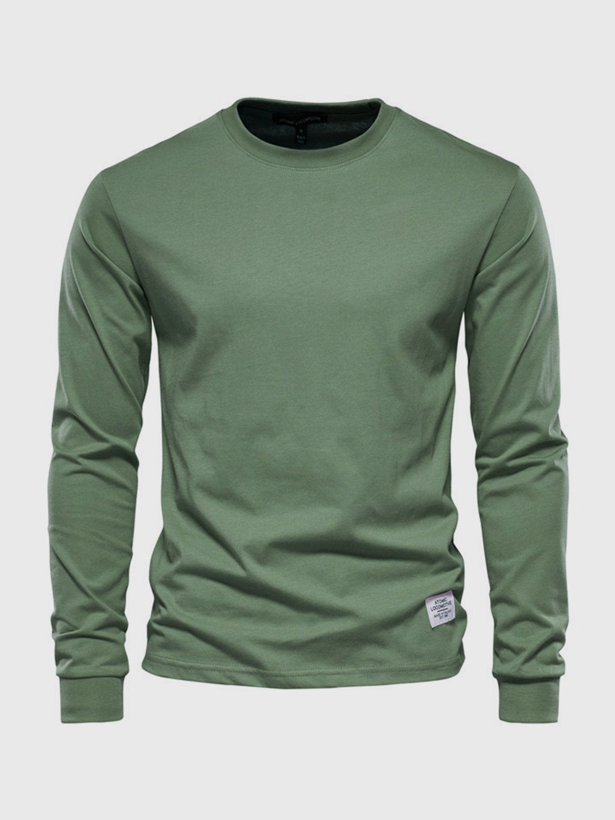 Maglia Manica Lunga Uomo Cotone Girocollo Casual Comoda