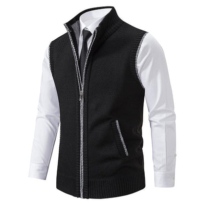 Gilet Uomo Maglia Strutturata Senza Maniche