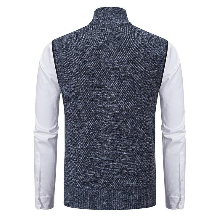 Gilet Uomo Maglia Strutturata Senza Maniche