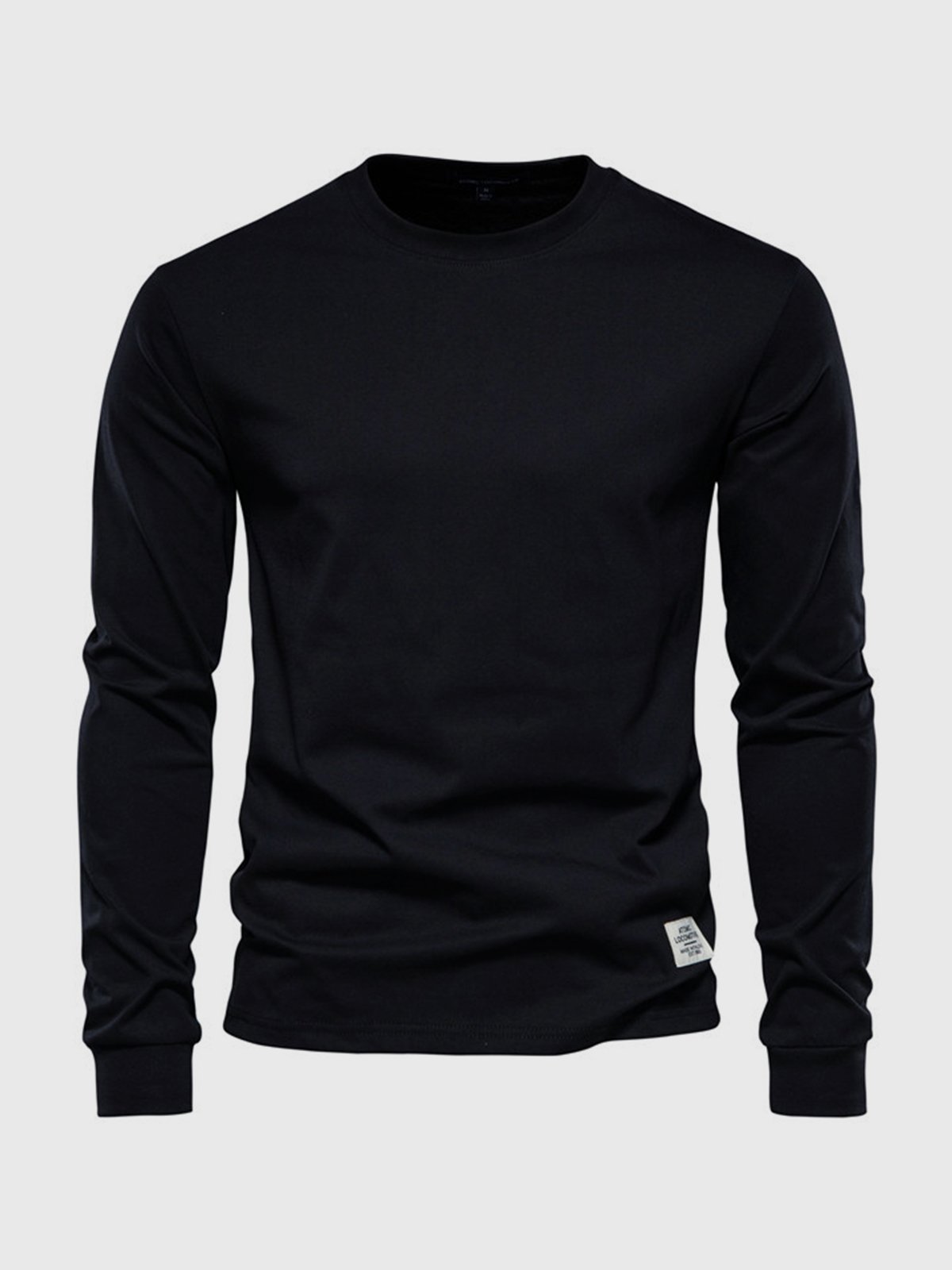 Maglia Manica Lunga Uomo Cotone Girocollo Casual Comoda