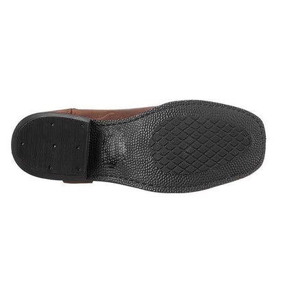 Stivali Cowboy Uomo in Pelle Borchiati Punta Quadrata con Zip