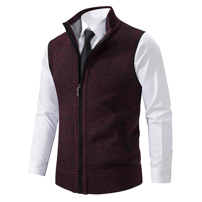 Gilet Uomo Maglia Strutturata Senza Maniche