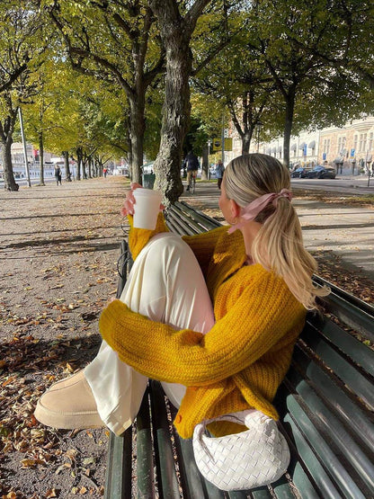Cardigan Uomo Manica Lunga Stile Casual Vestibilità Ampia