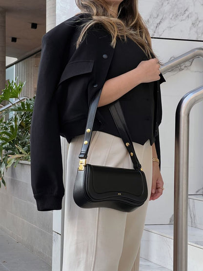 Borsa a Spalla Donna in Ecopelle Minimalista Elegante Quotidiana