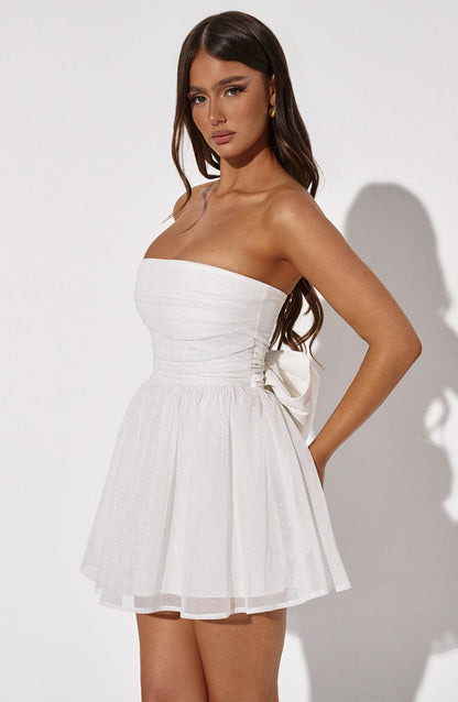 Abito Mini Donna con Glitter Svasato