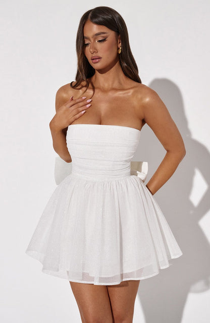 Abito Mini Donna con Glitter Svasato