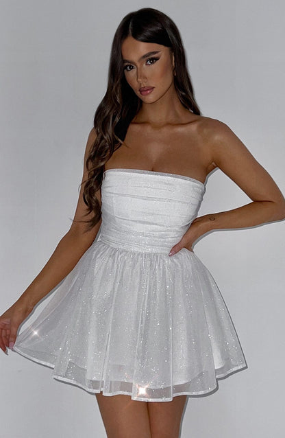 Abito Mini Donna con Glitter Svasato - Brentozzi