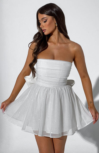 Abito Mini Donna con Glitter Svasato